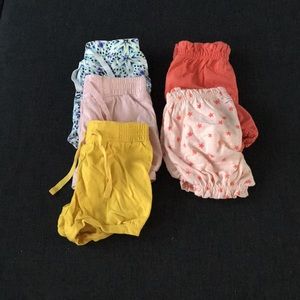 5 pairs of babyGap bubble shorts